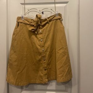 Agnes Orinda X Target Tie Waist Button Front A-Line Skirt